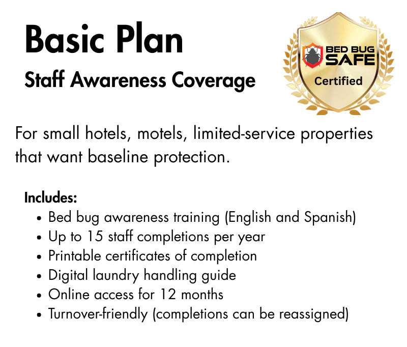 Bed Bug Safe™ Hotel Certification