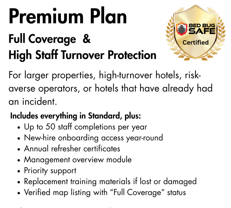 Bed Bug Safe™ Hotel Certification